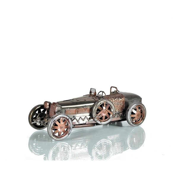 Old Modern Handicrafts 1924 Bugatti Type 35 Green Car Model - 14 x 5.25 x 4.25 in. AJ087 - main